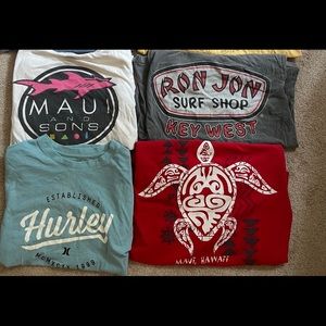 Lot of surf shop tshirts